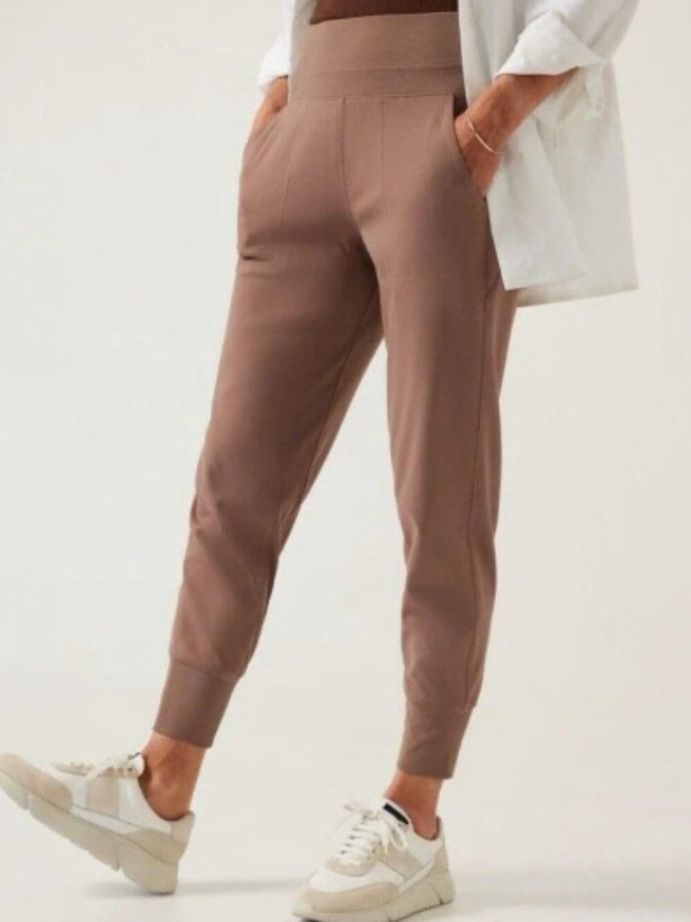 Athleta Venice Jogger Brown Medium Tall High Rise Pants